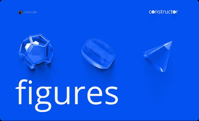 Figma - 3D abstract objects with variants of materials