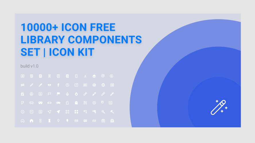 Figma 10000+ Icon Library Components Set