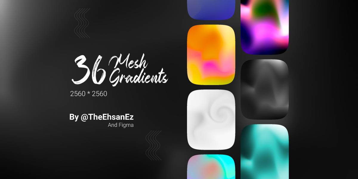 Figma 36 Mesh Gradients Free Download