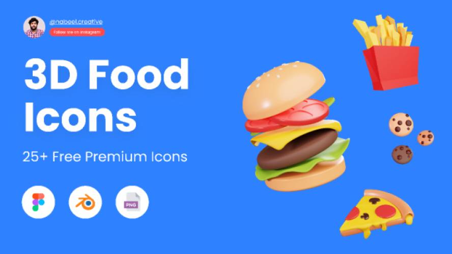 Figma 3D Food Icons Free