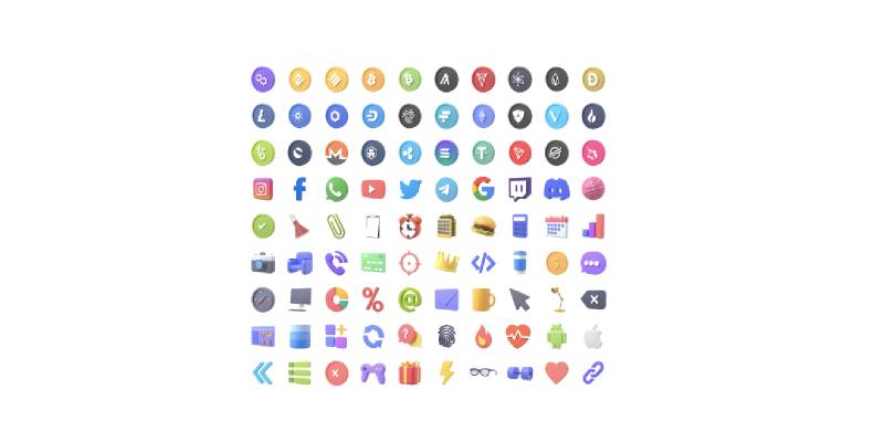 Figma 3D Free Icons 165 files PNG