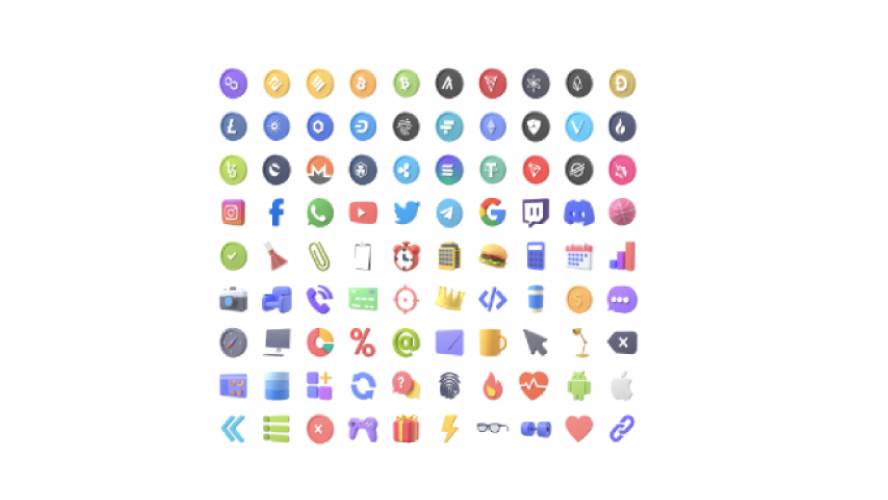 Figma 3D Free Icons 165 files PNG