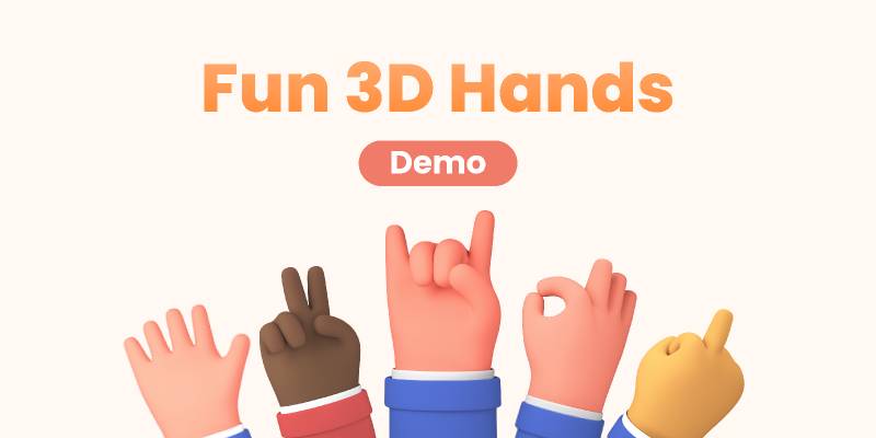 Figma 3D Hands Illustrations