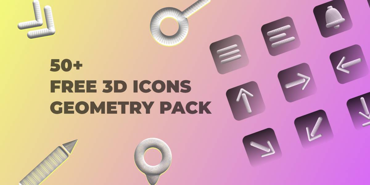Figma 3D Icons Geometry Pack Free Download