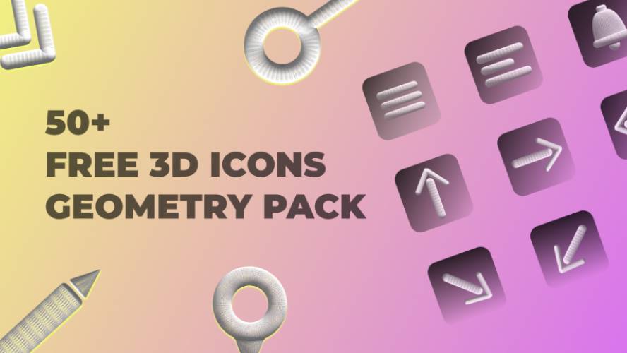 Figma 3D Icons Geometry Pack Free Download