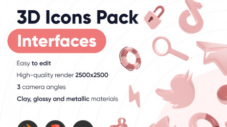 Figma 3D Icons Pack Interface Free Download