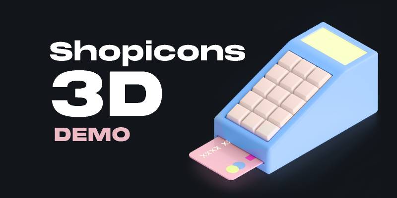 Figma 3D Icons Pack Shopicons