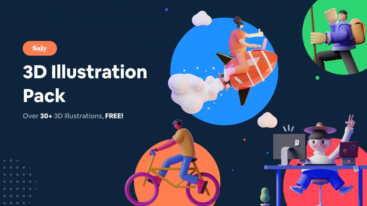 Figma 3D Illustration Pack (SALY)