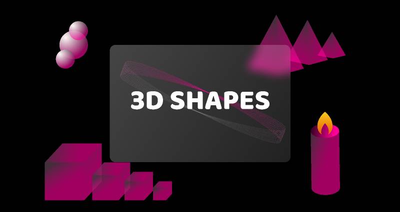 Figma 3D Shapes Glassmorphism