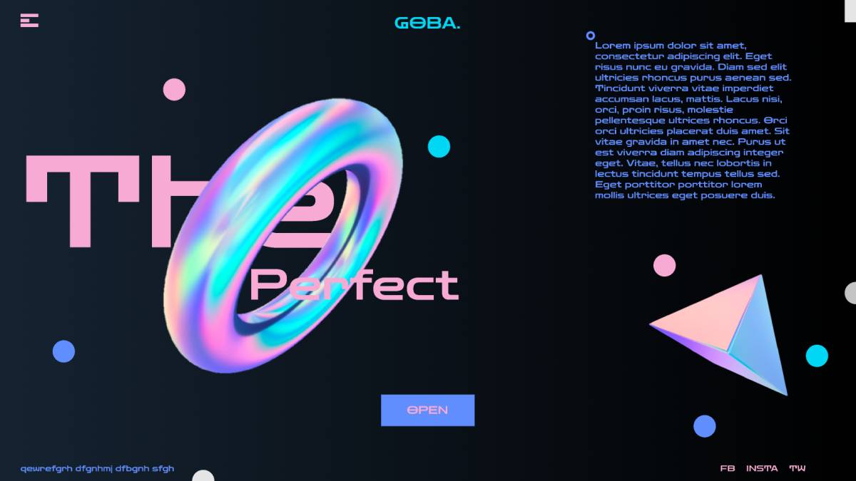 Figma 3d website concept