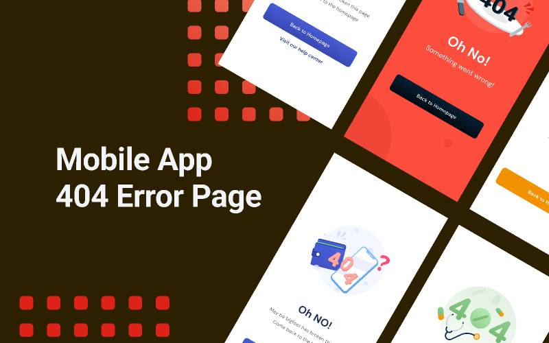 Figma 404 Error Page Mobile UI