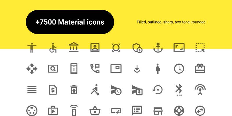 Figma +7500 Material Icons