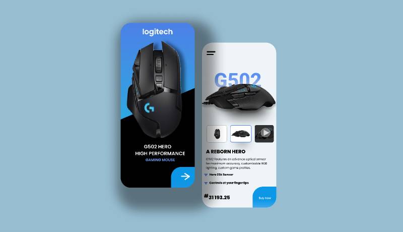 Figma A gaming mouse App Concept