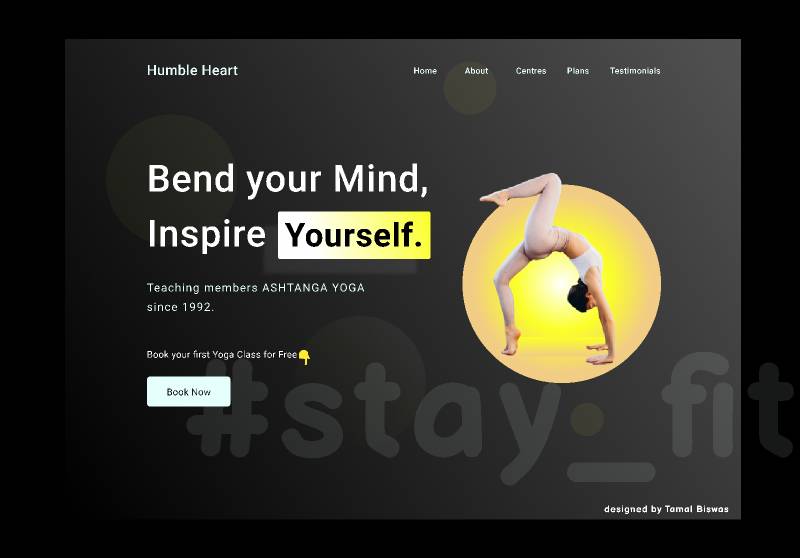 Figma A simple Landing page for yoga website