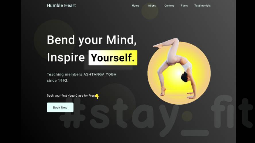 Figma A simple Landing page for yoga website