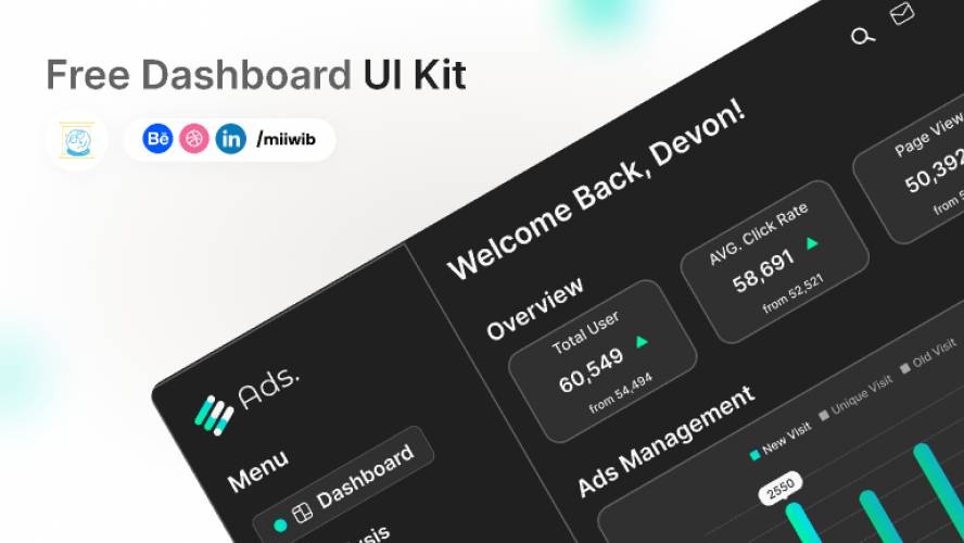 Figma Ads Analytic Dashboard