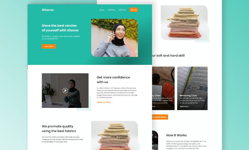 Figma Afsana Website Template