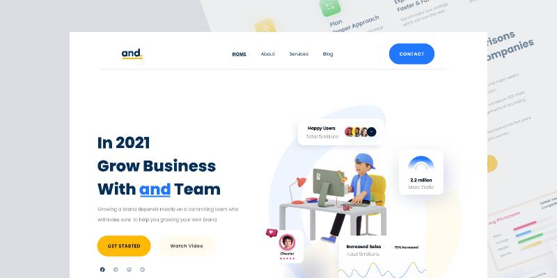 Figma Agency Landing Page Free Template