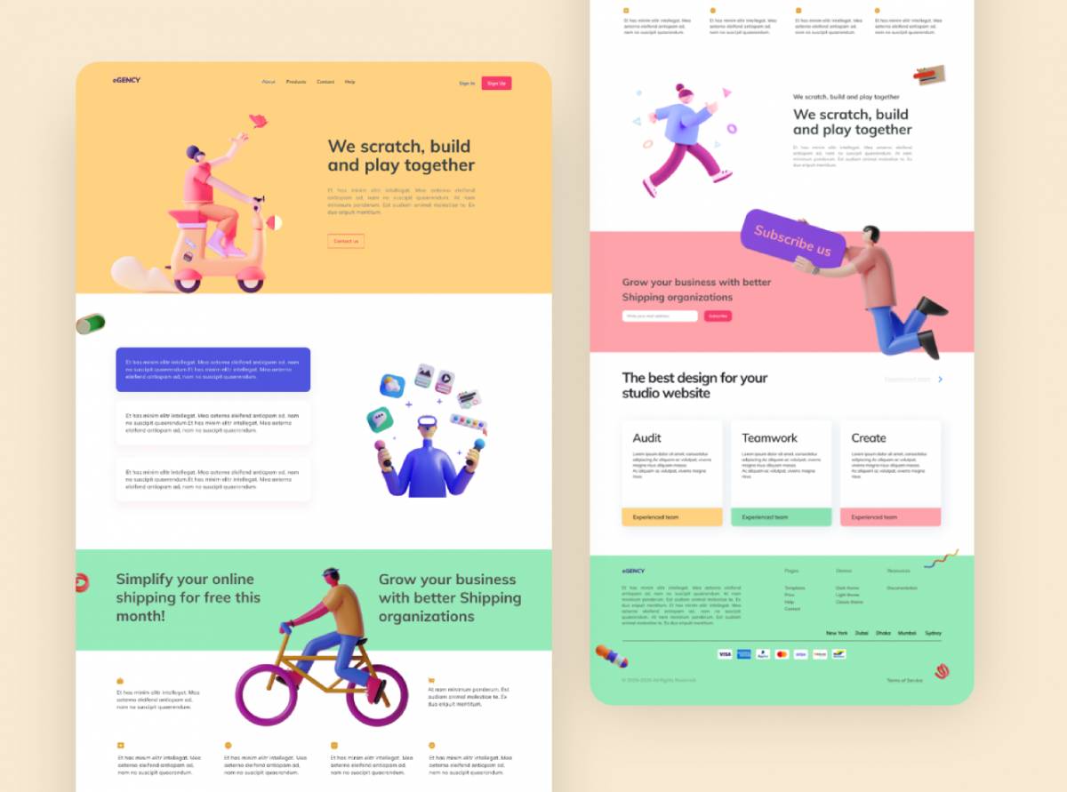 Figma Agency landing page Template