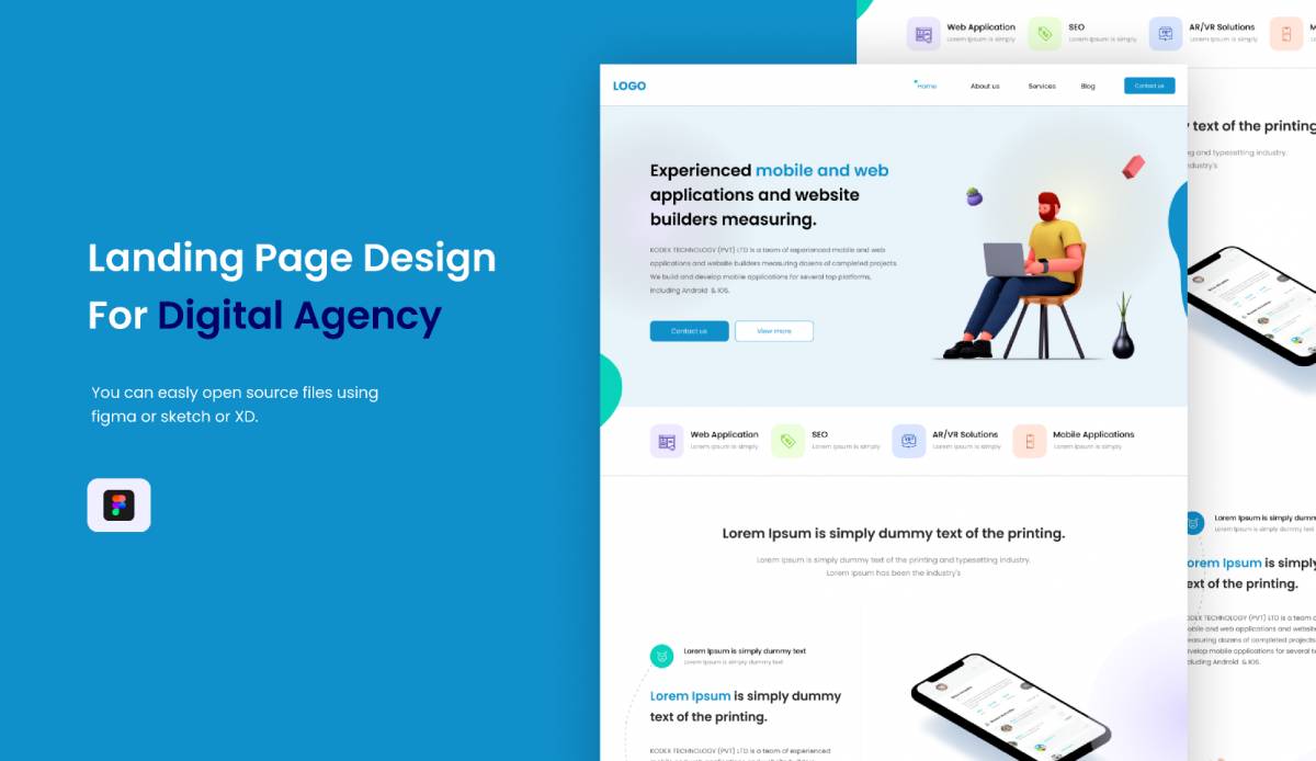 Figma Agency Web Landing page design