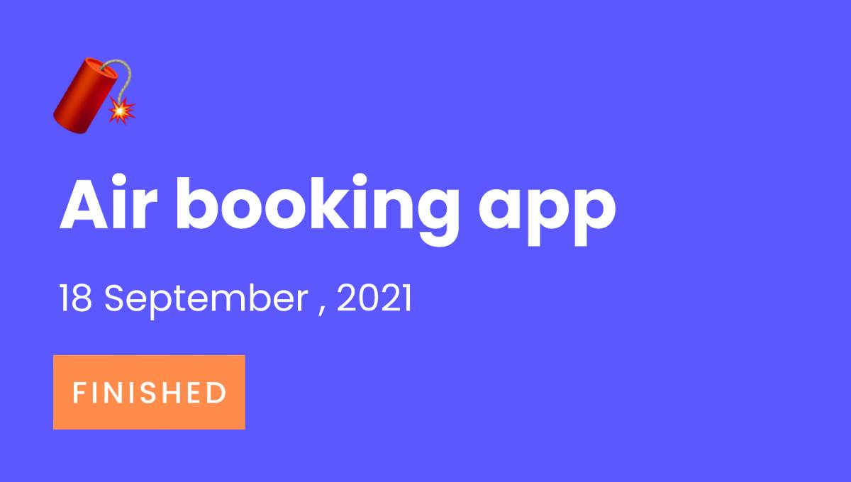 Figma Air booking app template
