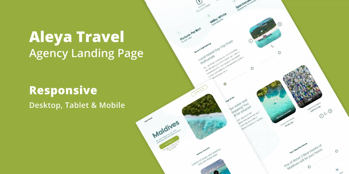 Figma Aleya Travel Agency Landing Page