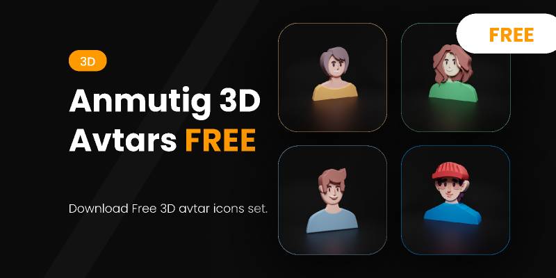 Figma Anmutig 3D Avtars FREE