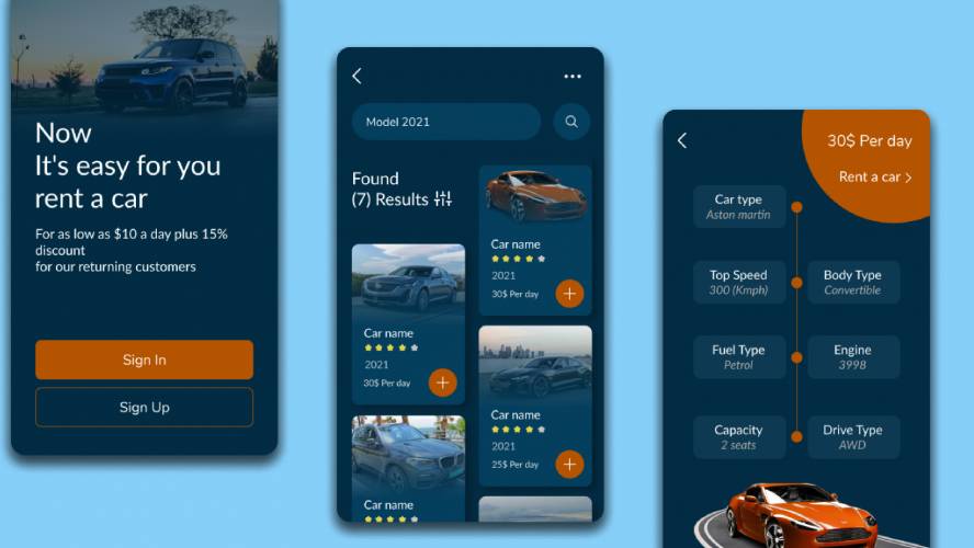 Figma App Car Template