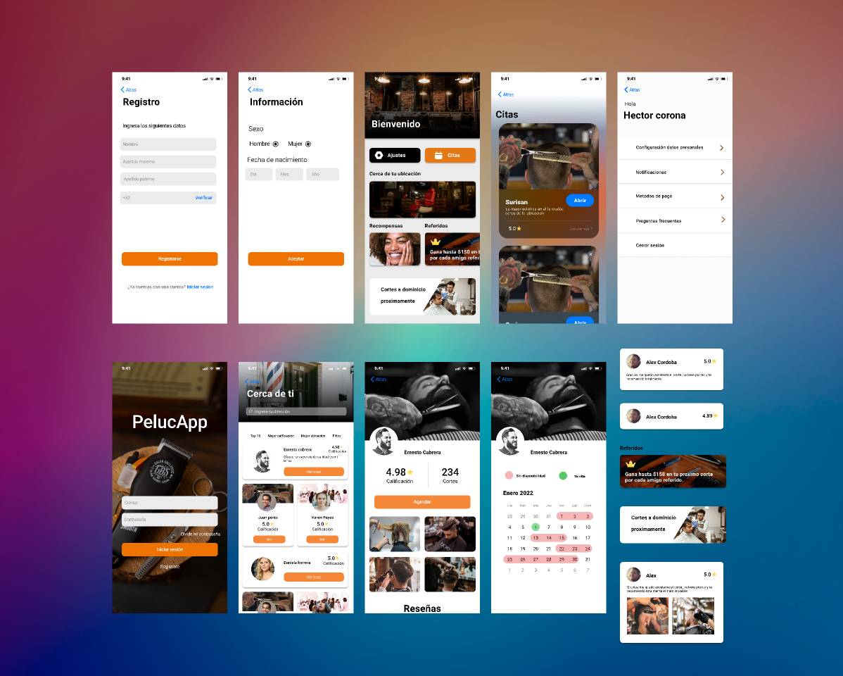 Figma App Peluqueria Hair Salon UI Template