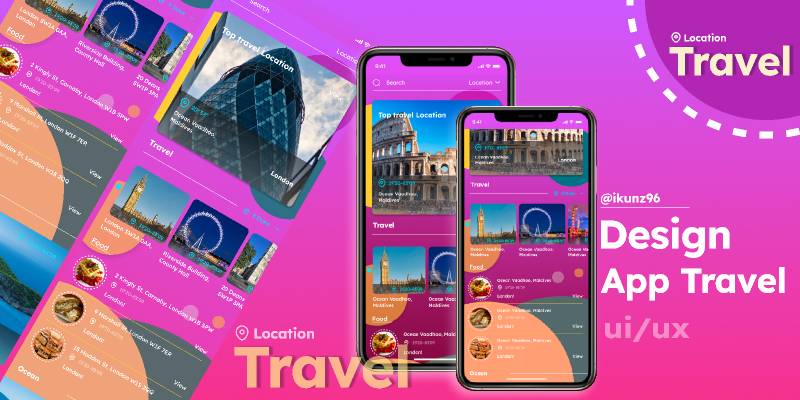 Figma App Travel UI/UX Free Download