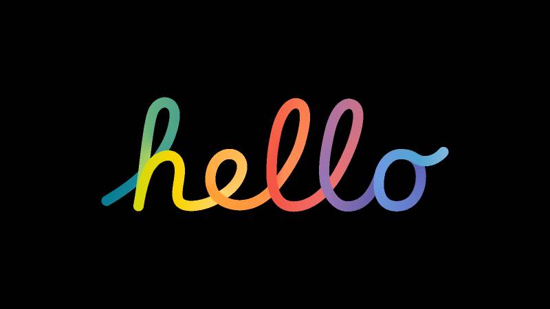 Figma Apple Hello Lettering Animation