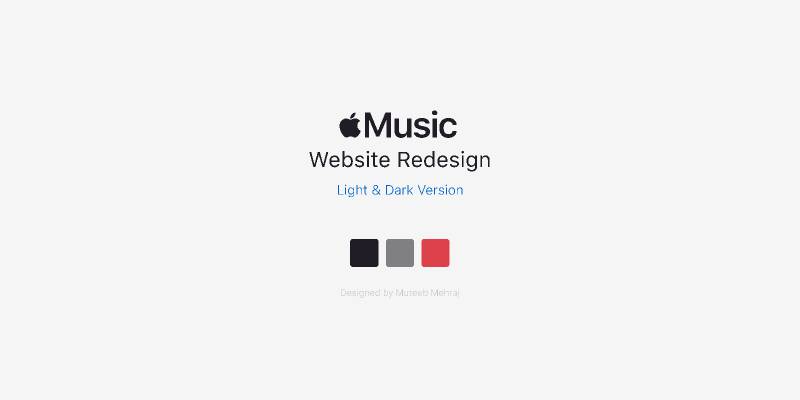 Figma Apple Music Website Landing Page