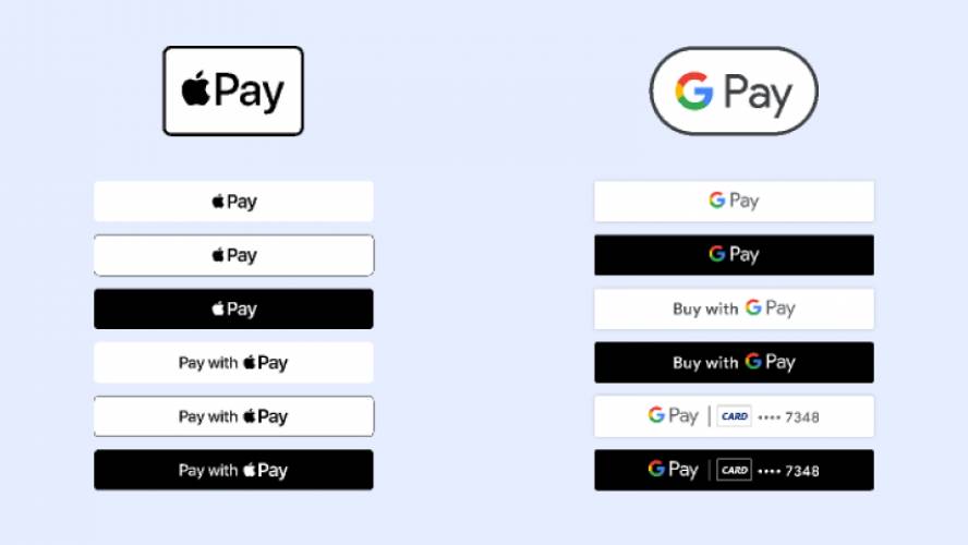Figma Apple Pay & Google Pay Buttons