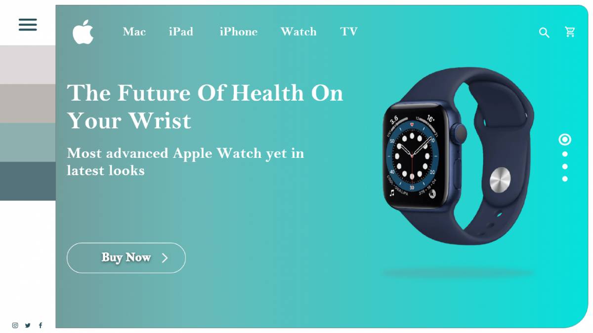 Figma Apple Watch Landing Page Prototype Free Download