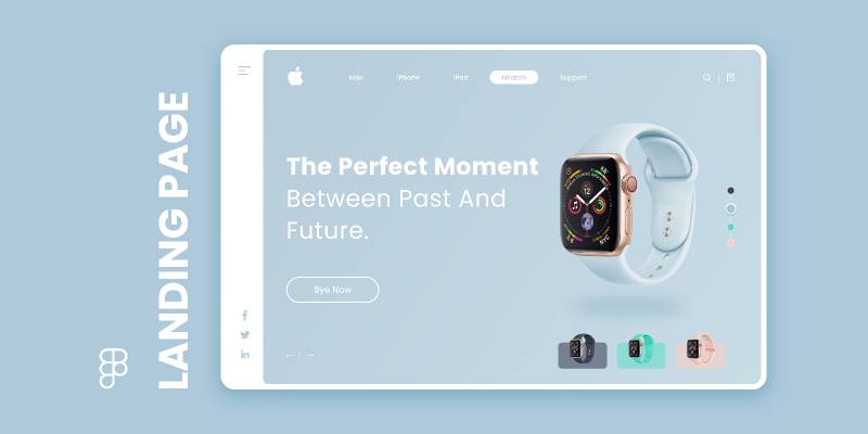 Figma Apple Watch Store Landing Page Design