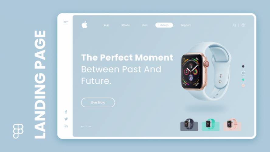 Figma Apple Watch Store Landing Page Design