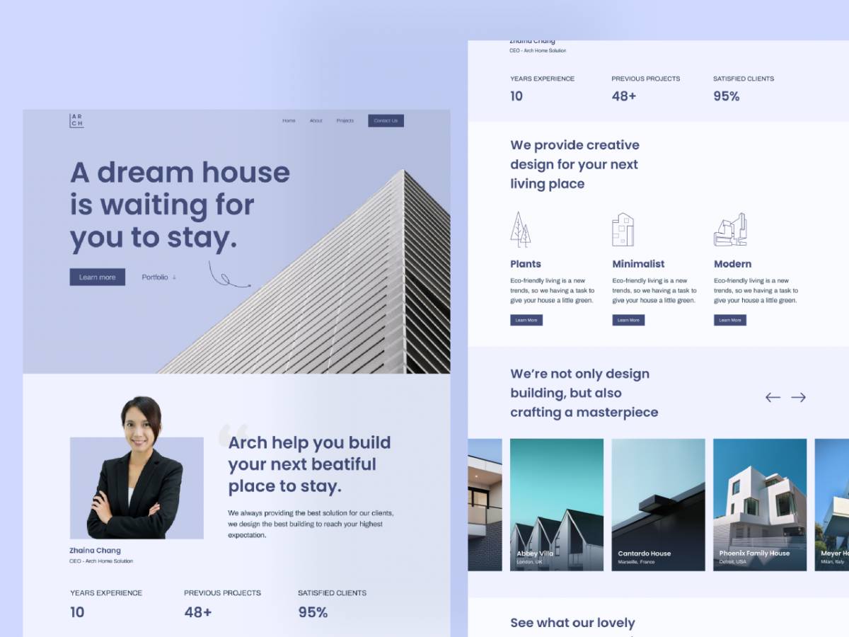 Figma Arch - Architecture Landing Page