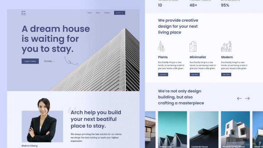 Figma Arch - Architecture Landing Page