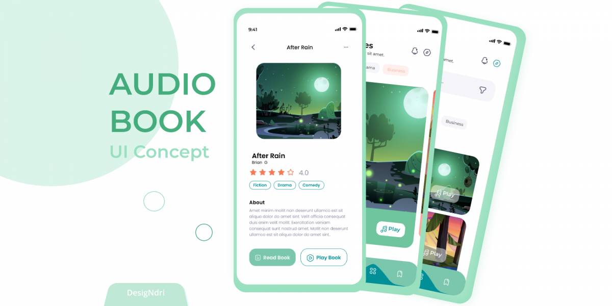 Figma Audio Book UI Design Template