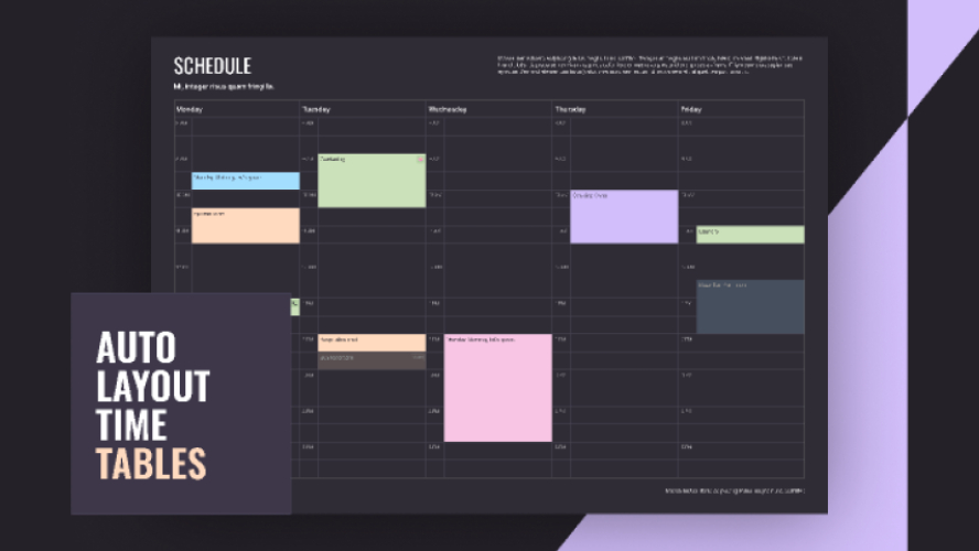 Figma Auto Layout Time Table
