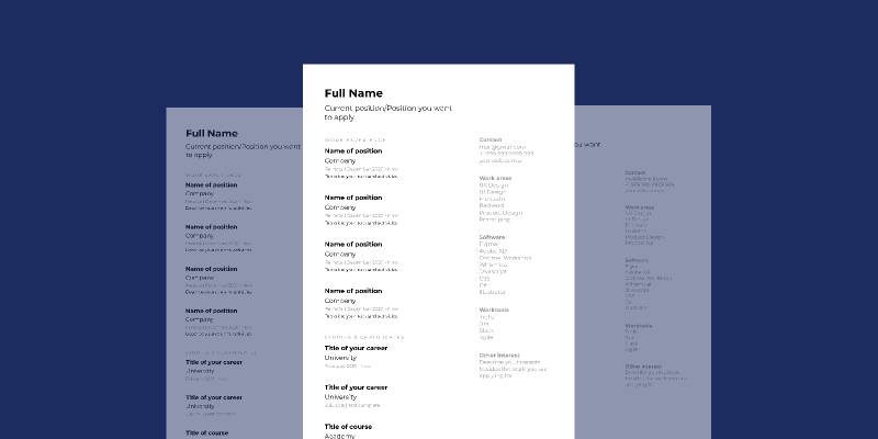 Figma Autolayout CV template