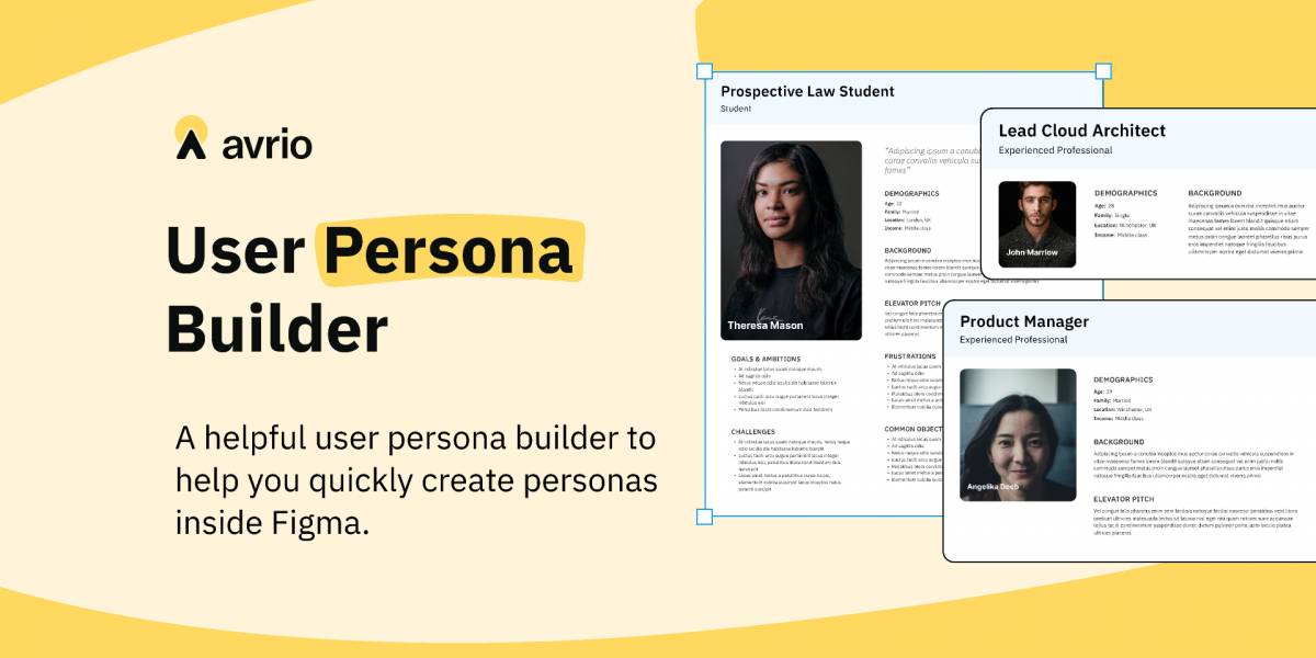 Figma Avrio - User Persona Builder