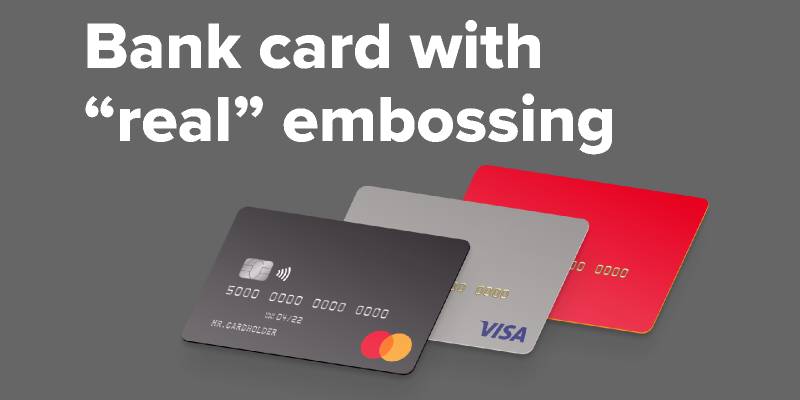 Figma Bank card with "real" embossing Template