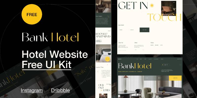 Figma BankHotel Free UI Kit