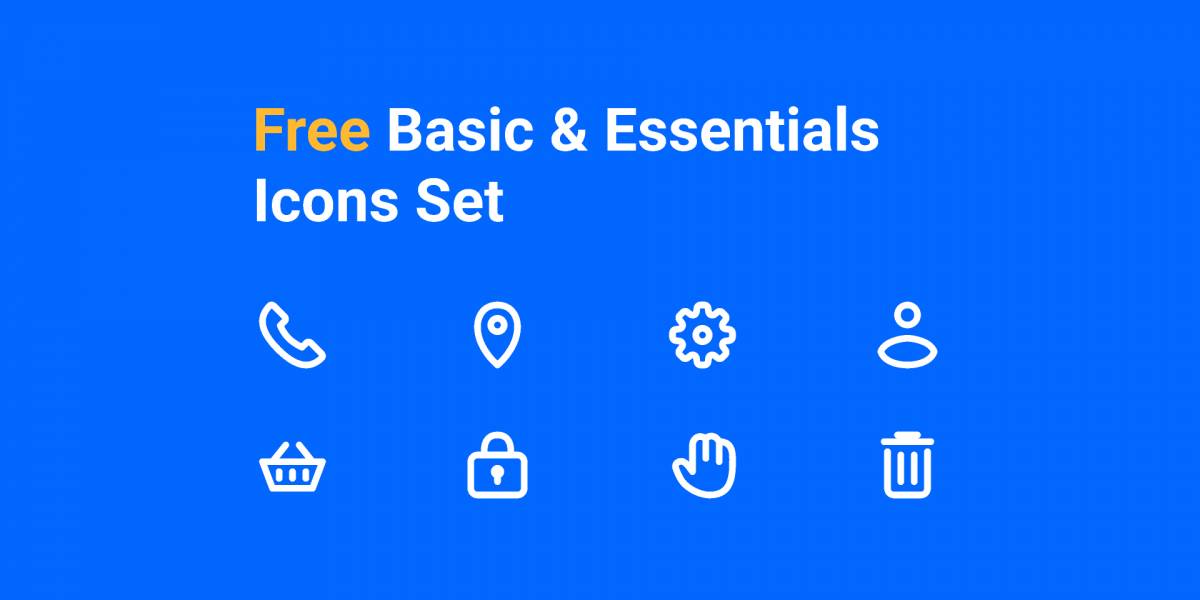 Figma Basic & Essential Icons Set Free Download