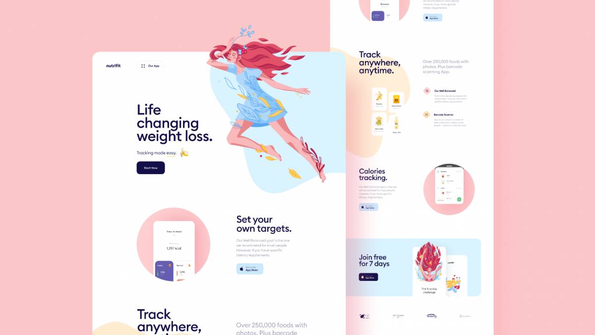 Figma Beautiful landing Page UI Free Download