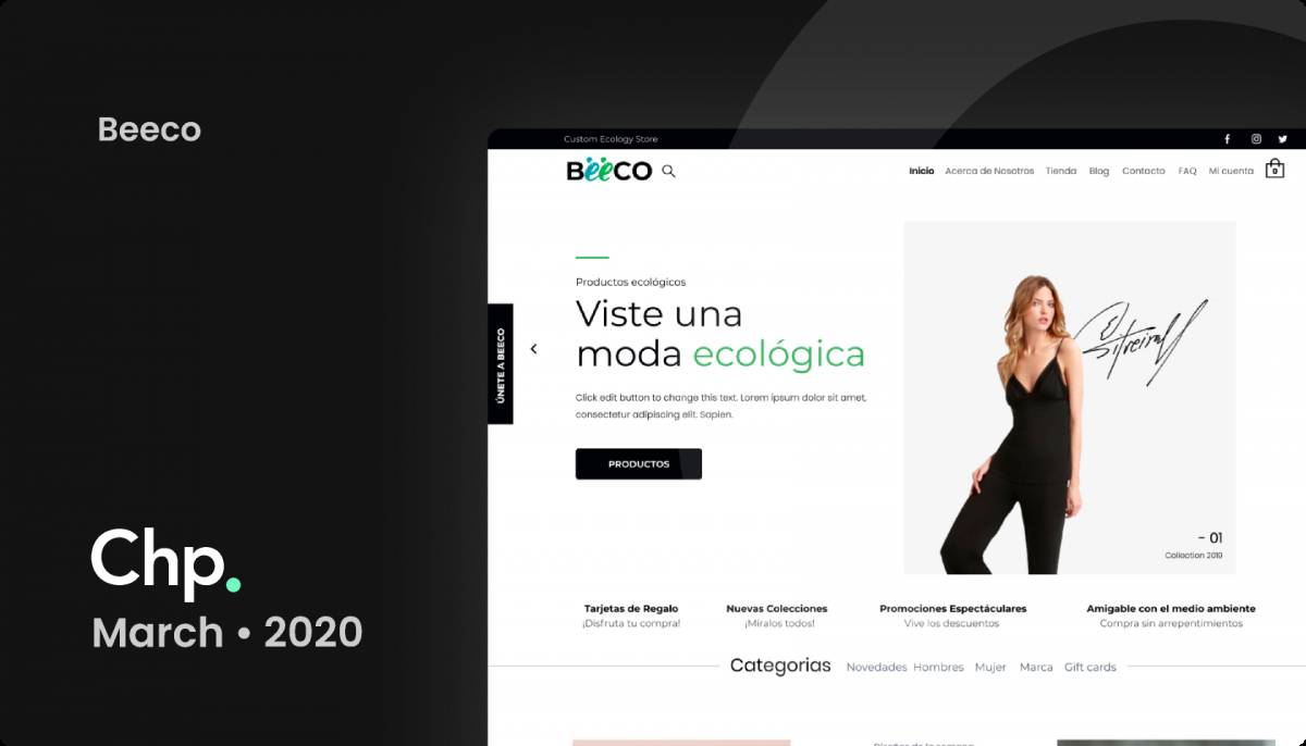 Figma Beeco Landing Page for Ecology Fashion