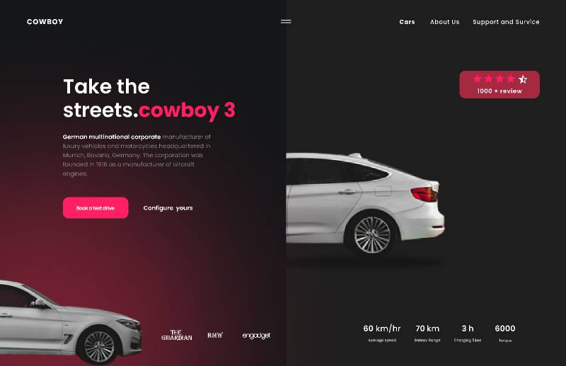 Figma bmw landing page