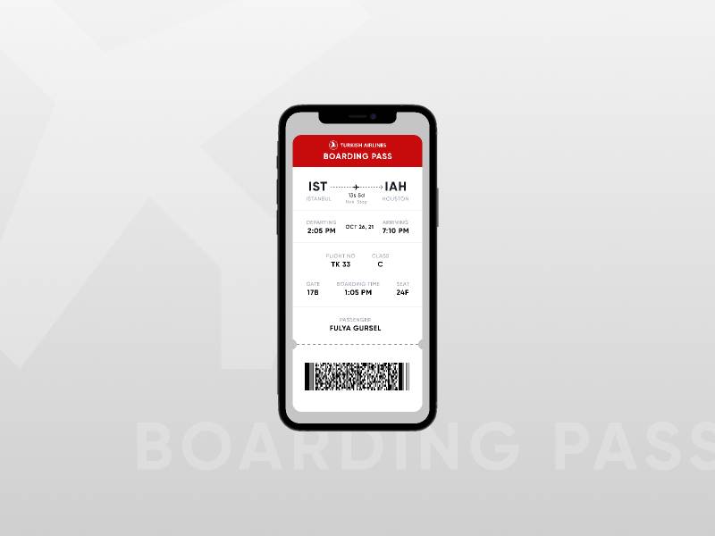 Figma Boarding Pass Template