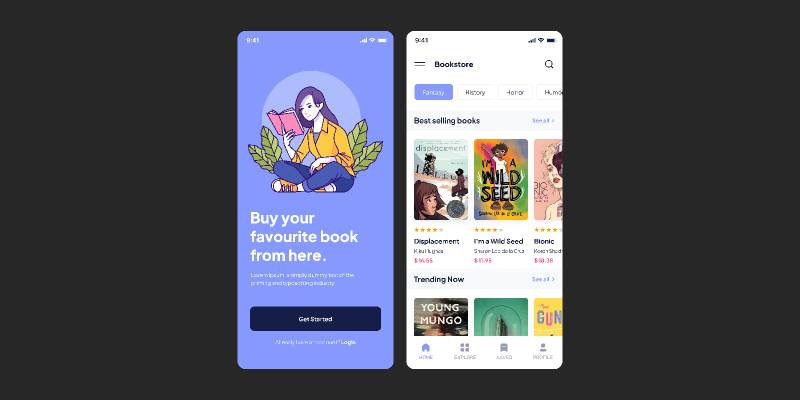 Figma Book Store Mobile App